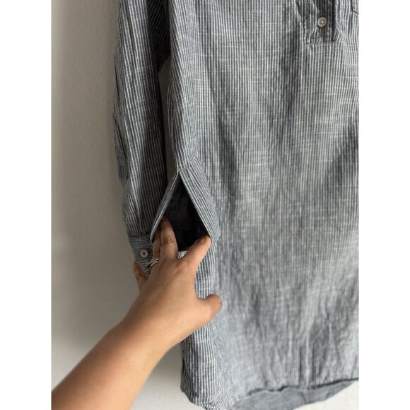 Levi’s Strauss &‎ Co Women's Striped Woven Sleep Shirt w/Pockets Blue Size Small - Picture 10 of 16